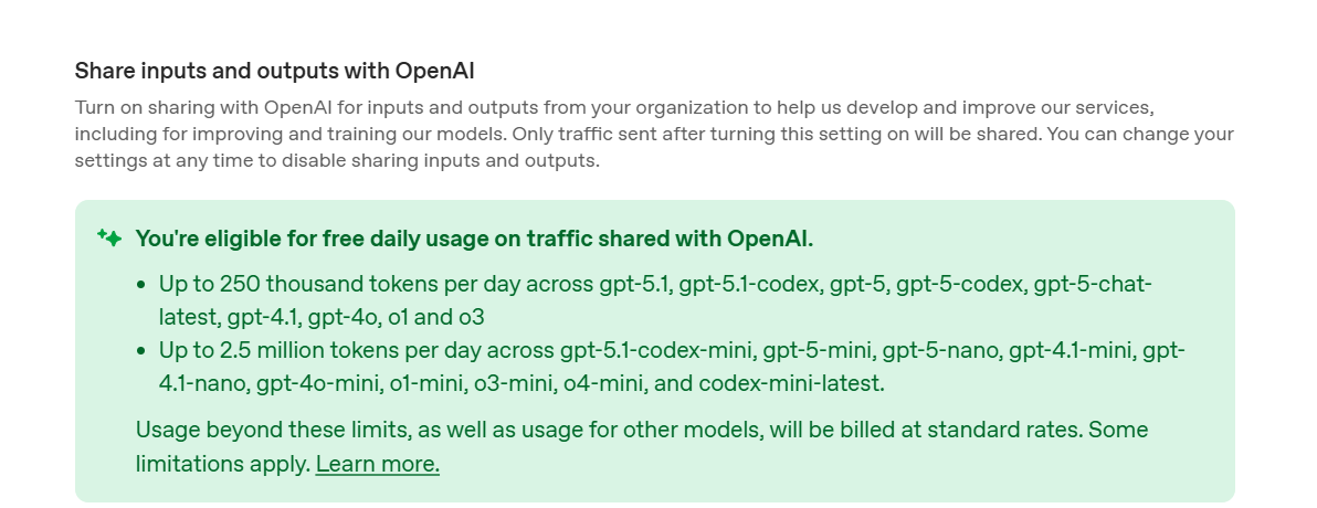 免费额度openai